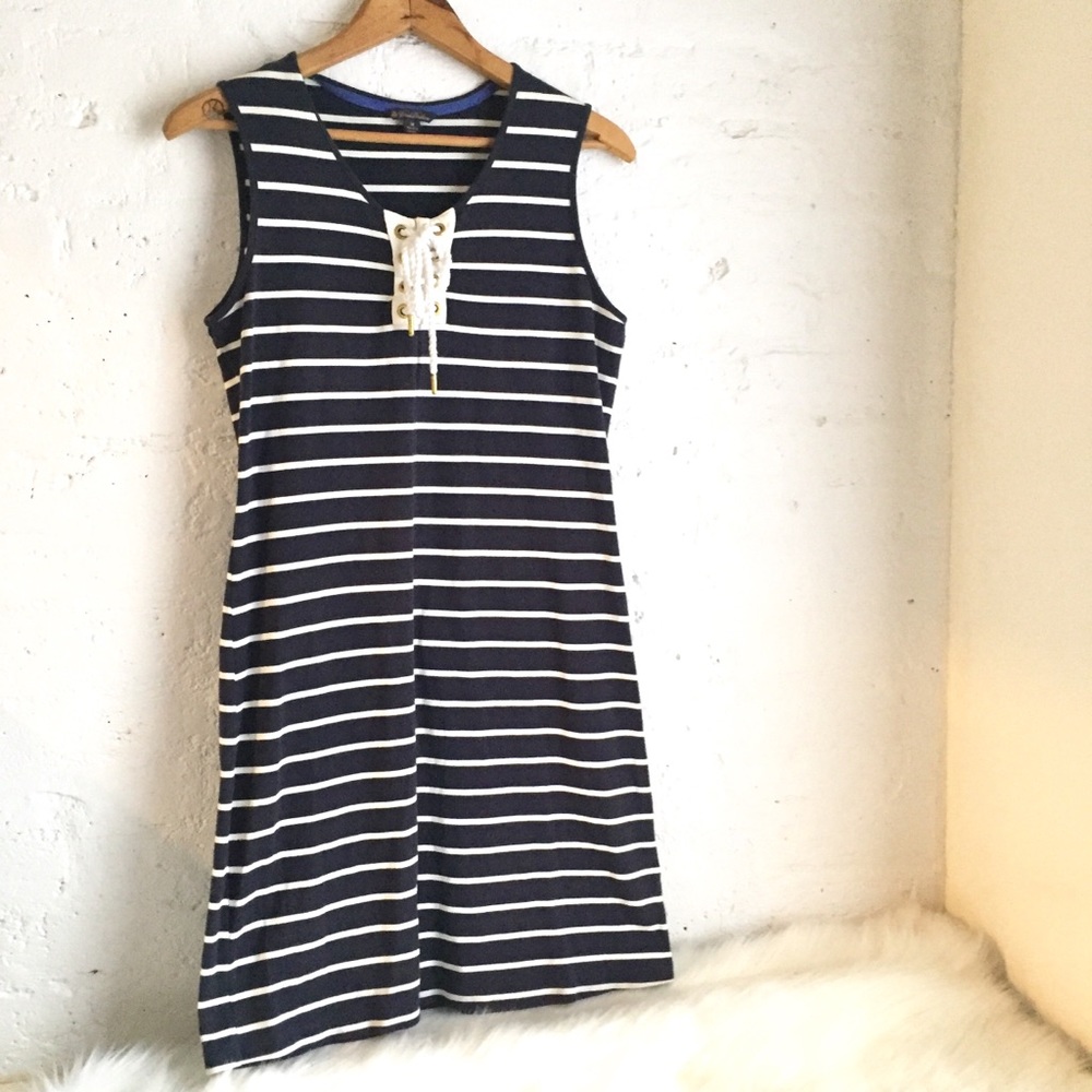 Brooks Brothers nautical striped sleeveless dress